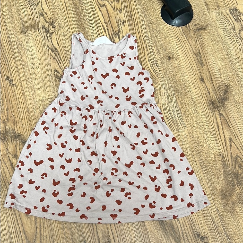 Adorable Heart-Patterned Kids Dress